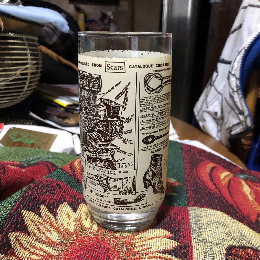 Vintage Sears Advertising glass